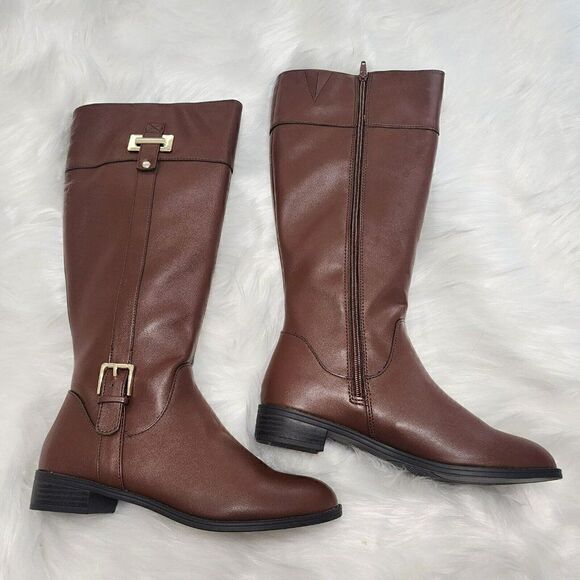 KAREN SCOTT - Size 7.5 M - Women's Deliee2 Riding Boots- Cognac Brown - Picture 9 of 12